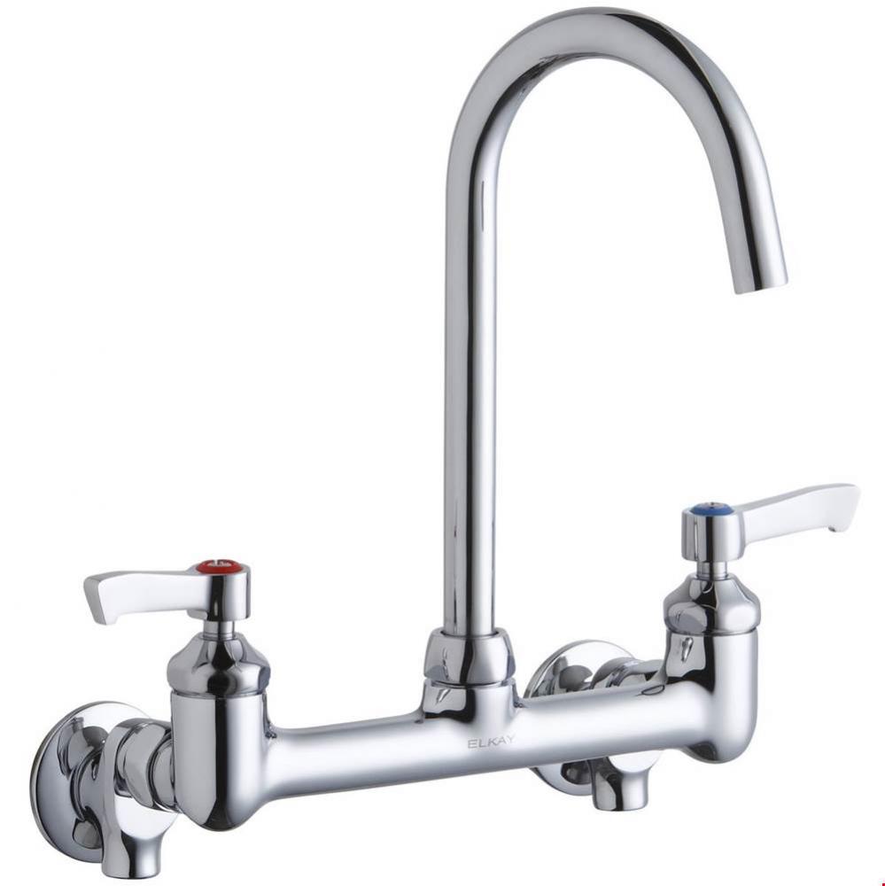 8'' Centerset Deck Mount Laminar Flow Faucet with 5'' Gooseneck Spout 2'&