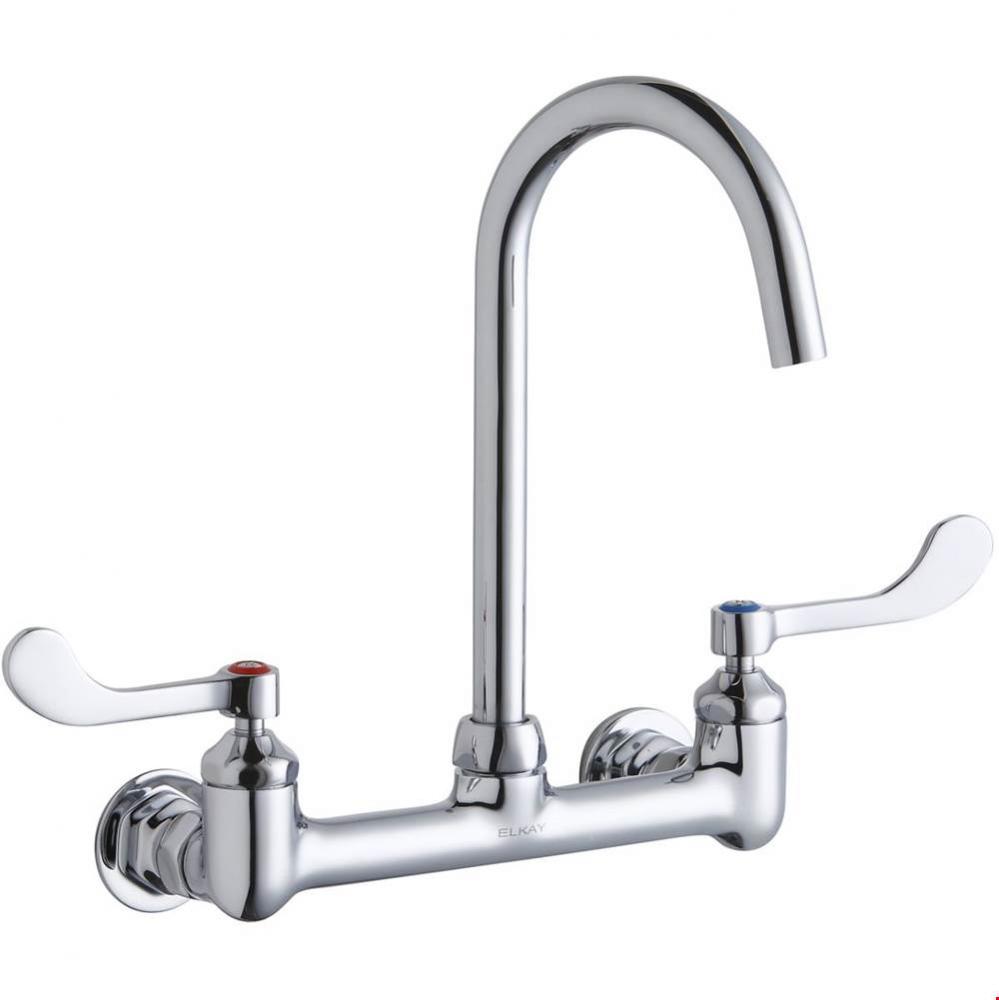 8'' Centerset Deck Mount Laminar Flow Faucet with 5'' Gooseneck Spout 4'&