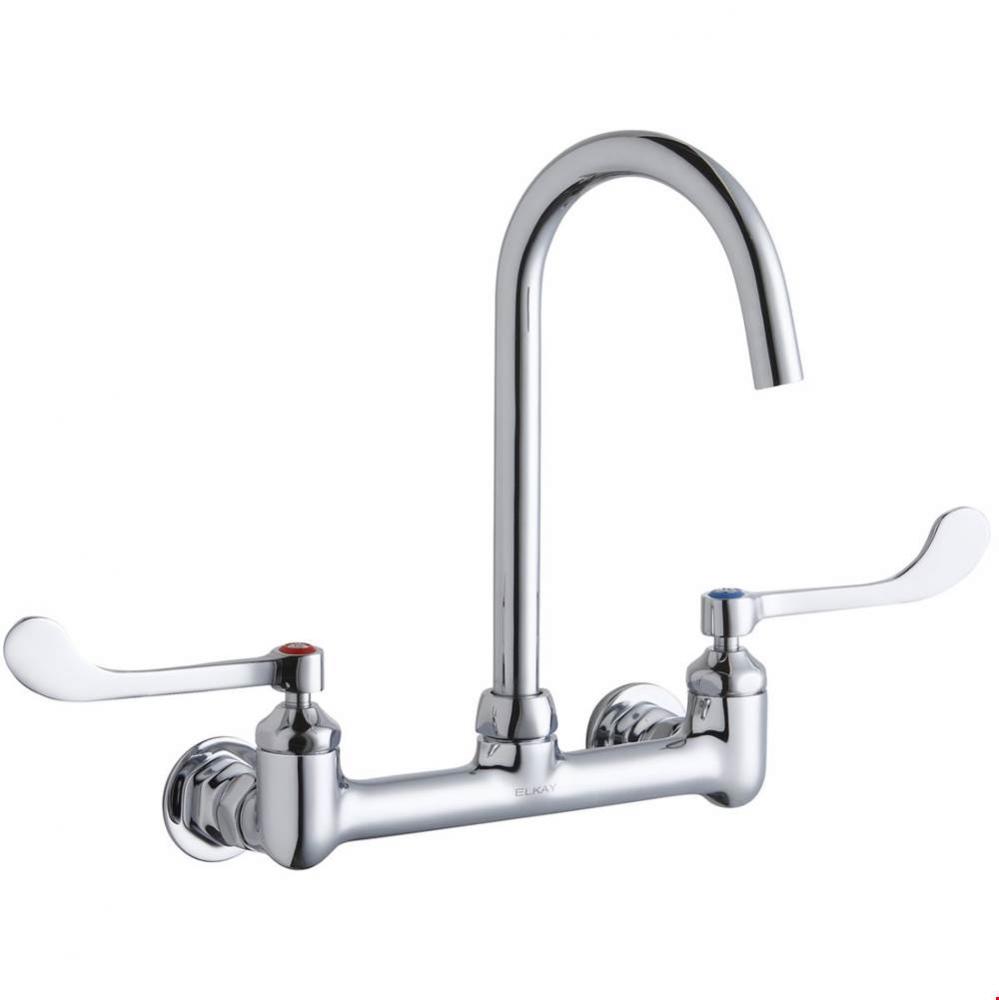 8'' Centerset Deck Mount Laminar Flow Faucet with 5'' Gooseneck Spout 6'&