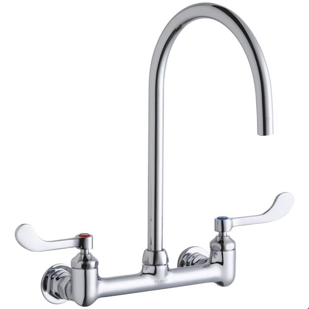 8'' Centerset Deck Mount Laminar Flow Faucet with 8'' Gooseneck Spout 4'&