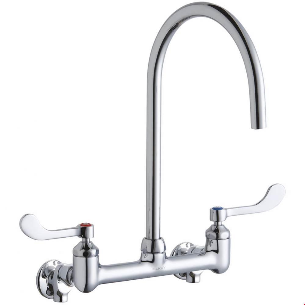 8'' Centerset Deck Mount Laminar Flow Faucet w/8'' Gooseneck Spout 4'&apo