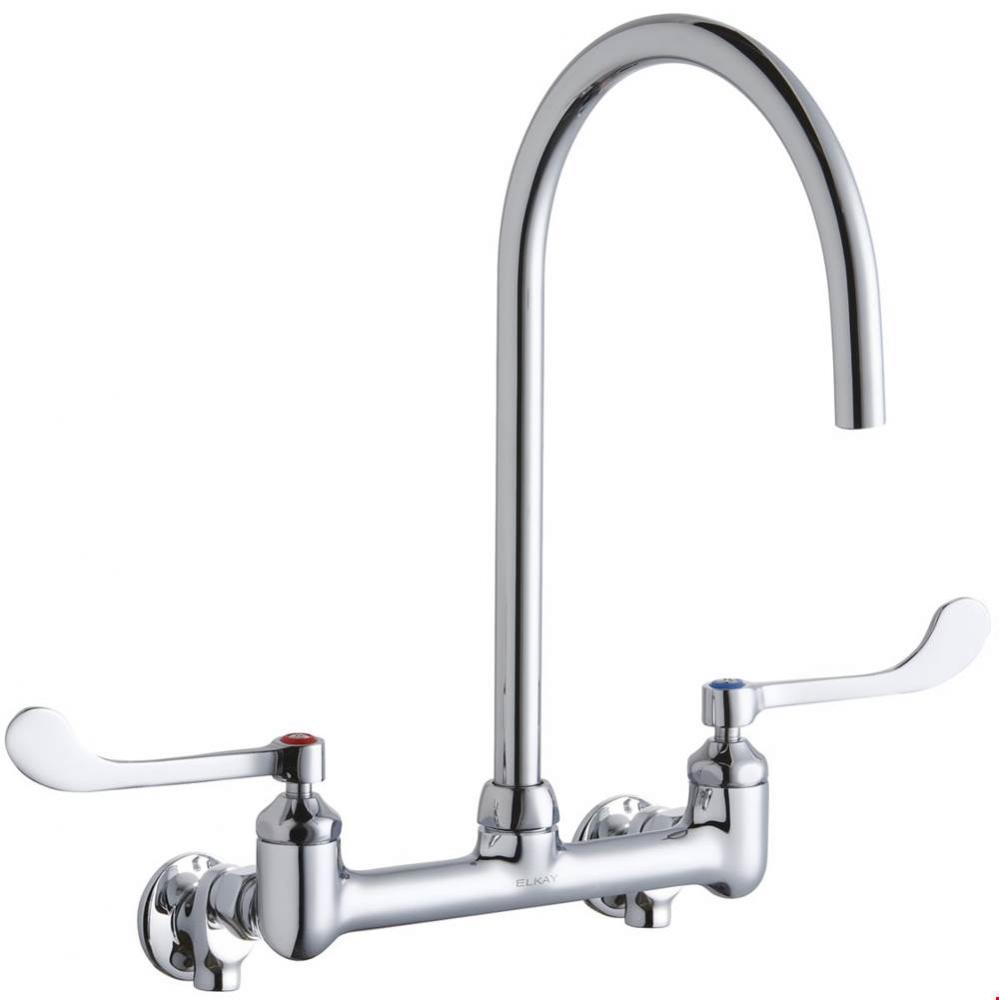 8'' Centerset Deck Mount Laminar Flow Faucet with 8'' Gooseneck Spout 6'&