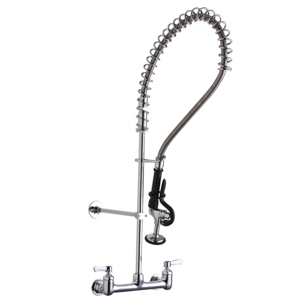 8'' Centerset Wall Mount Faucet 44'' Flexible Hose w/1.2 GPM Spray Head 2&apos