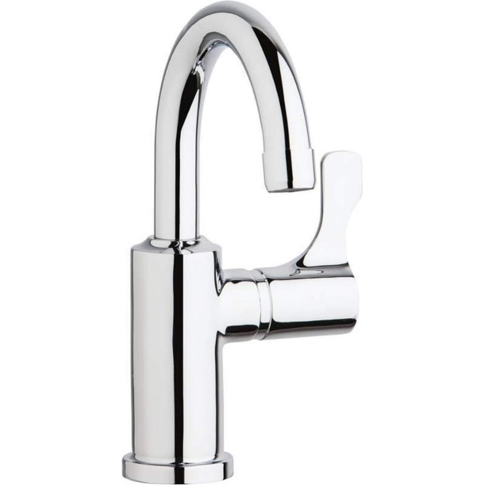 Single Hole 8-5/8'' Deck Mount Faucet with Gooseneck Spout Lever Handle on Right Side Ch