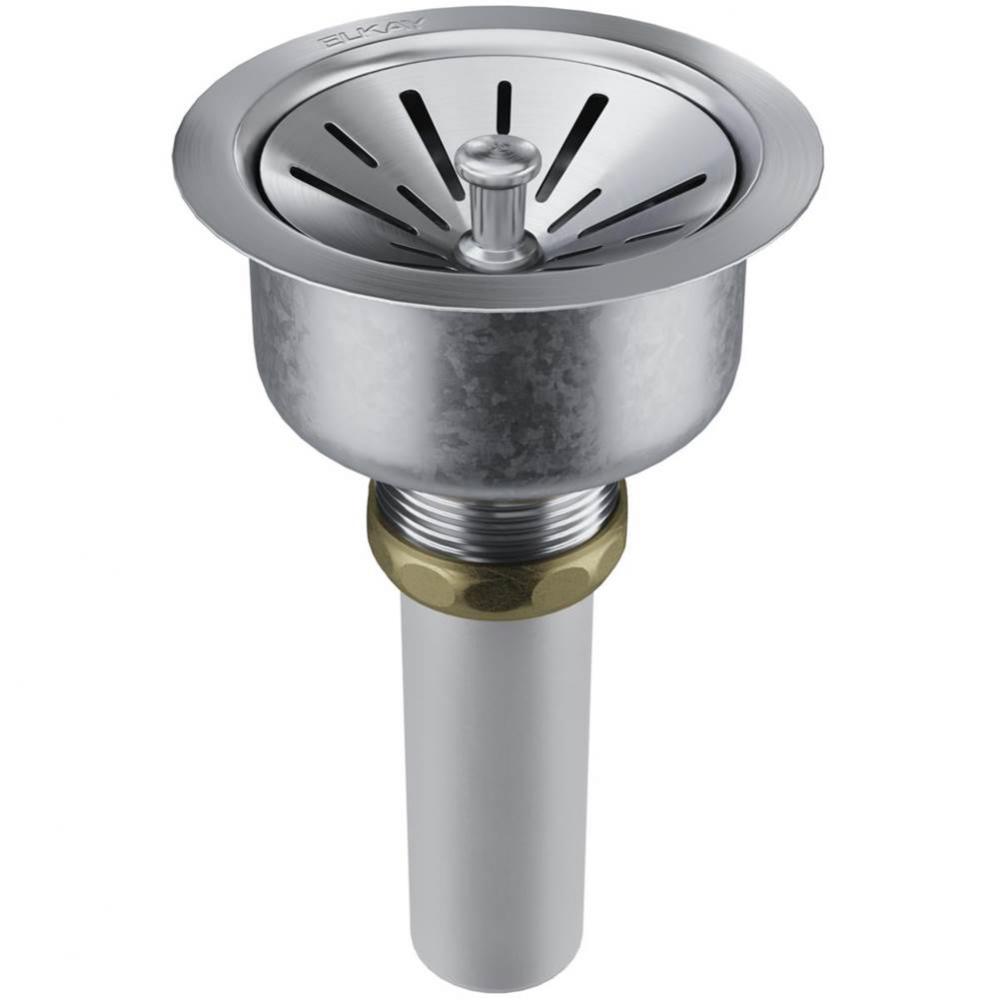 Perfect Drain Fitting Type 304 Stainless Steel Body, and Strainer Lustrous Steel