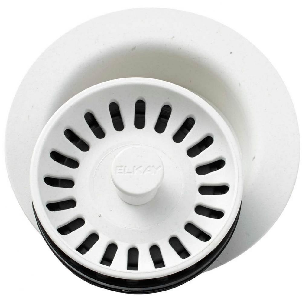 Polymer 3-1/2'' Disposer Flange with Removable Basket Strainer and Rubber Stopper Ricott