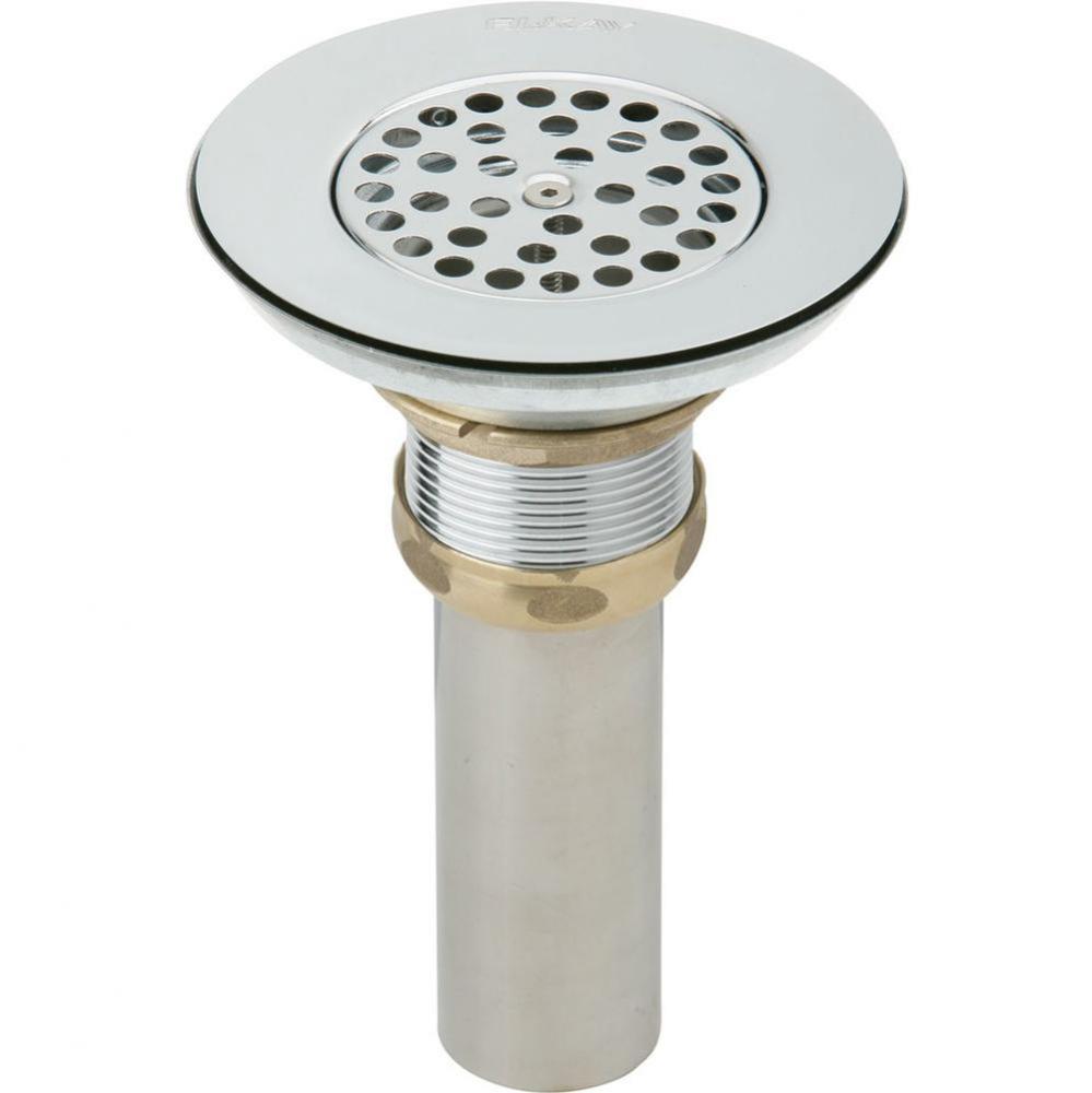 3-1/2''Drain Nickel Plated Brass Body, Vandal-resistant Strainer and Tailpiece