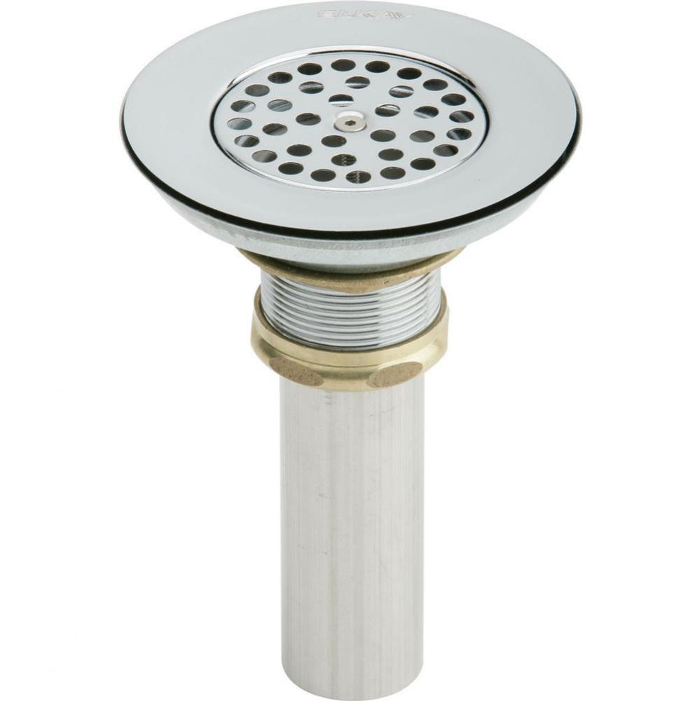 3-1/2'' Drain Type 304 Stainless Steel Body, Vandal Resistant Grid Strainer