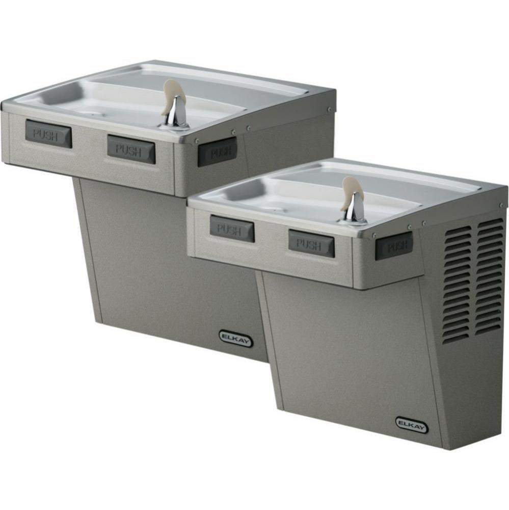 Wall Mount Bi-Level ADA Cooler, Filtered Refrigerated Stainless
