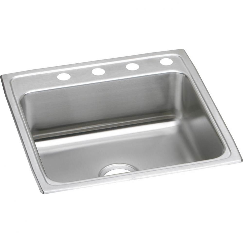 Lustertone Classic Stainless Steel 22'' x 22'' x 7-5/8'', 1-Hole Sin