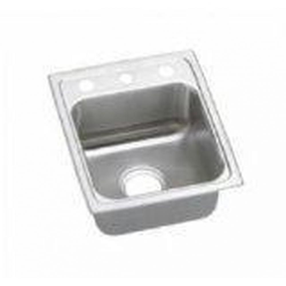 18 Gauge 15'' X 17.5'' X 6'' Single Bowl Bar/Prep Sink