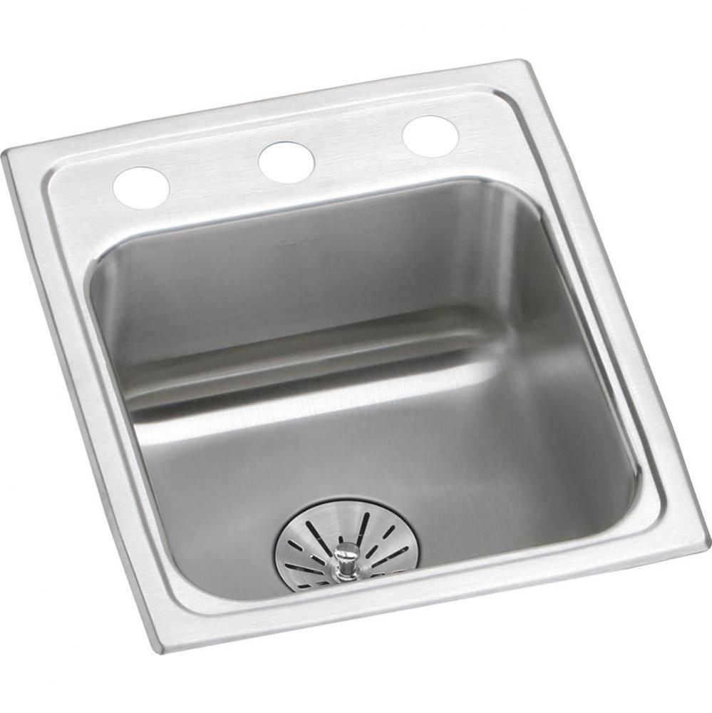 Lustertone Classic Stainless Steel 13'' x 16'' x 6-1/2'', 2-Hole Sin