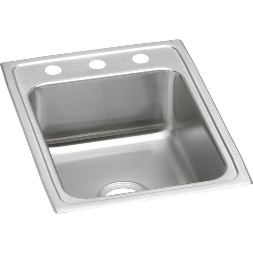 Lustertone Classic Stainless Steel 17'' x 22'' x 5'', 2-Hole Single