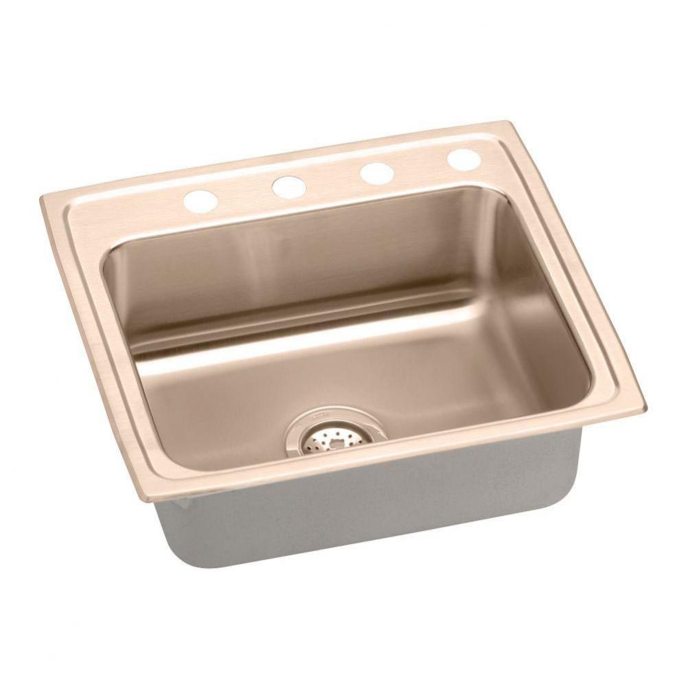 CuVerro Antimicrobial Copper 22'' x 19-1/2'' x 5-1/2'', Single Bowl