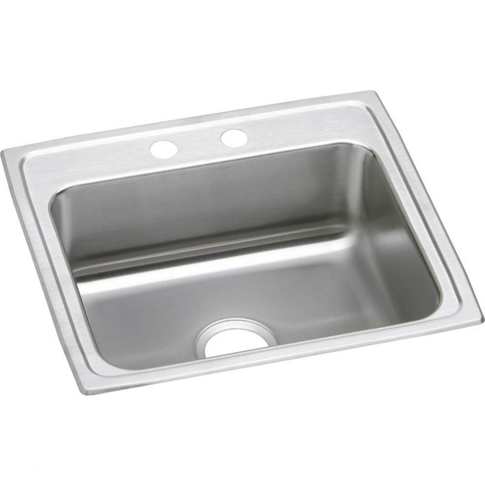 Lustertone Classic Stainless Steel 22'' x 19-1/2'' x 6'', Single Bow