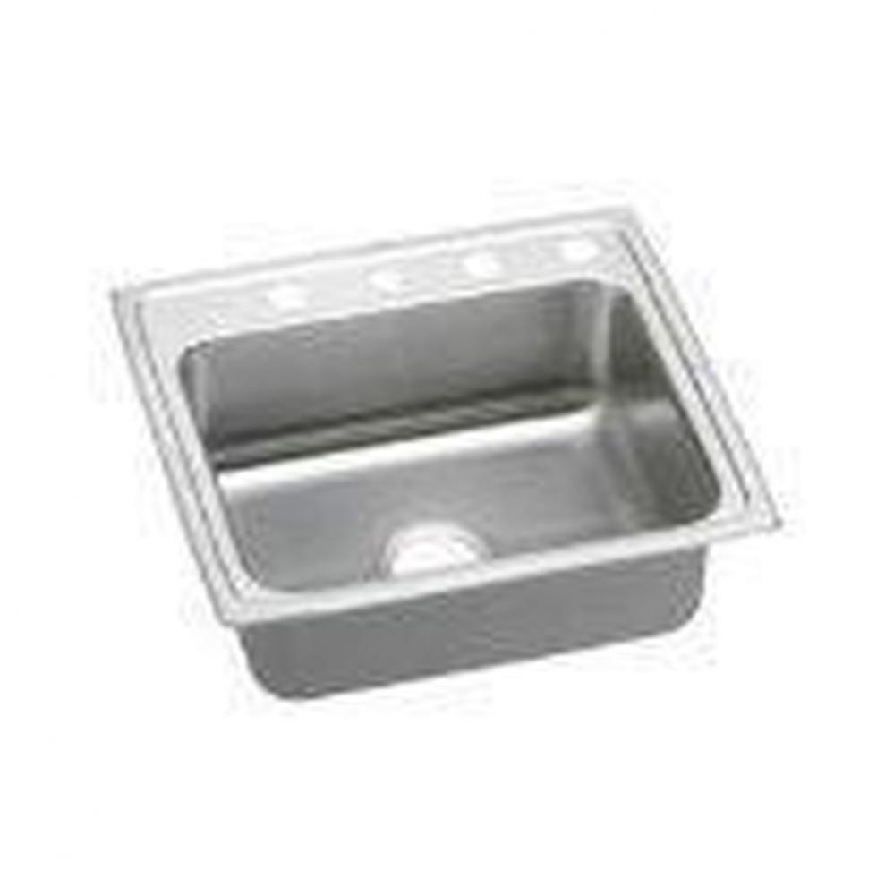 18 Gauge 22'' X 19.5'' X 6'' Single Bowl Kitchen Sink