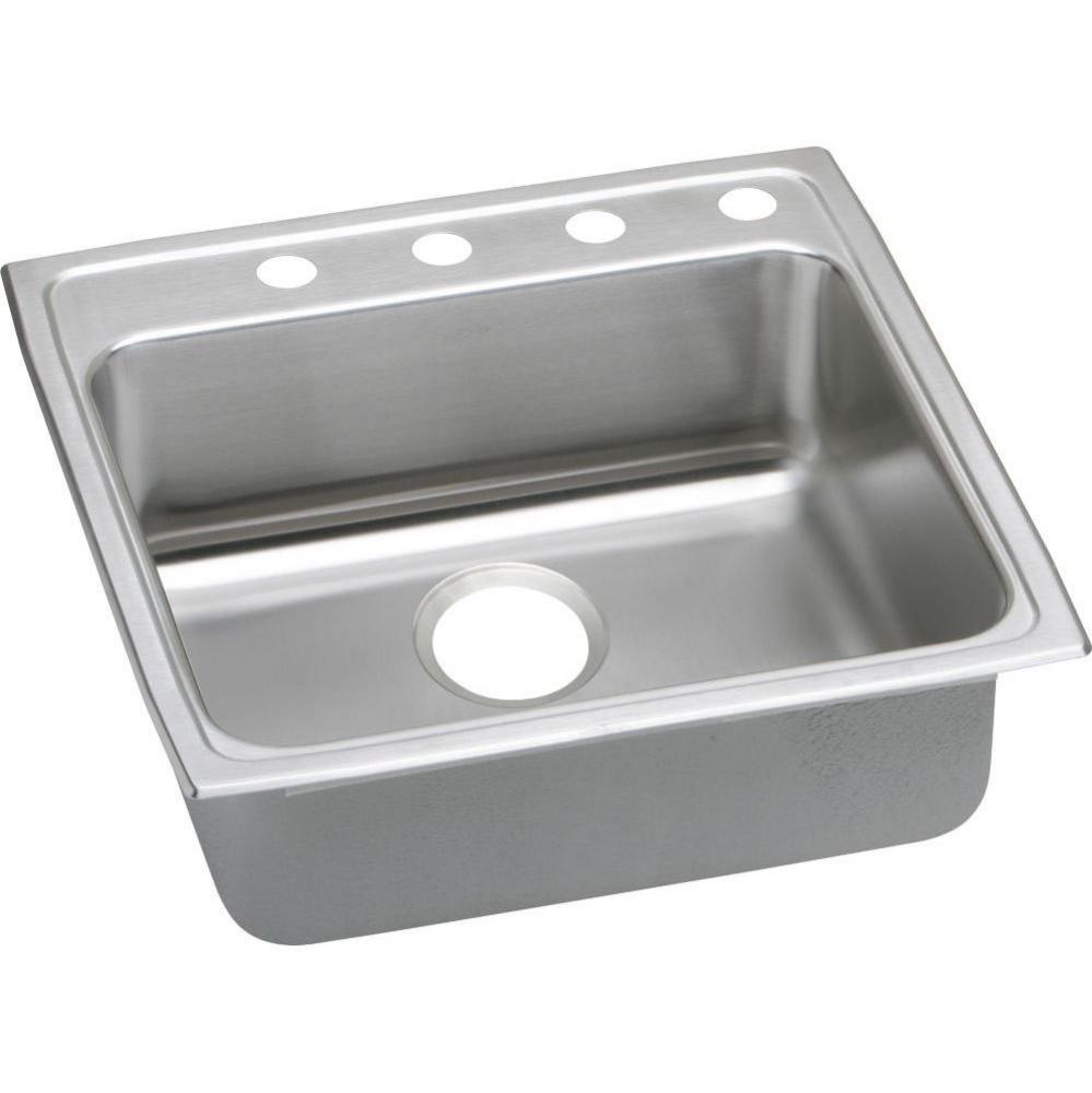 Lustertone Classic Stainless Steel 22'' x 22'' x 5'', Single Bowl Dr