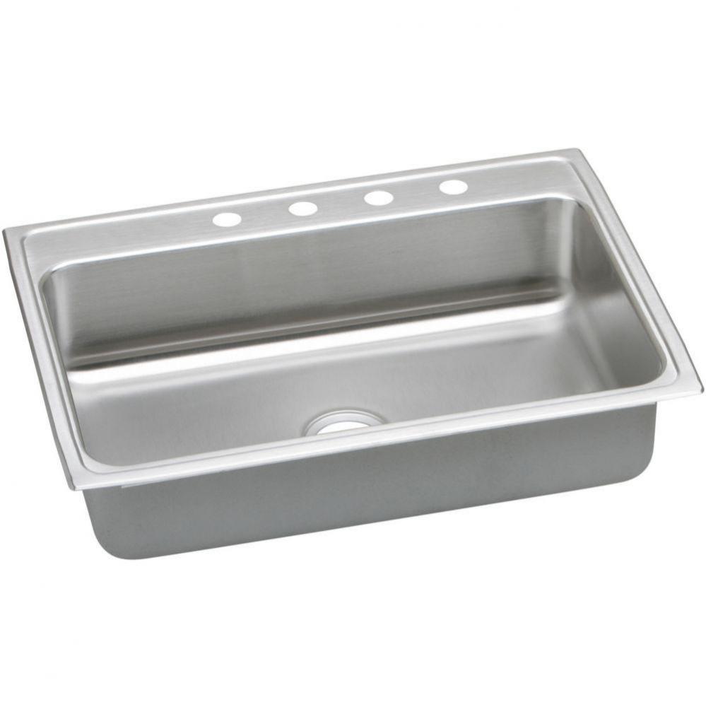 Lustertone Classic Stainless Steel 31'' x 22'' x 6'', 1-Hole Single