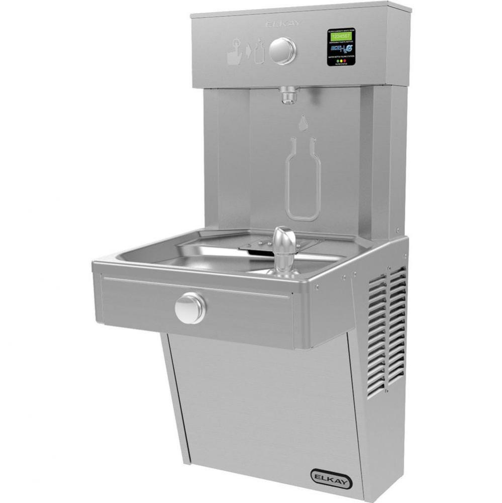 ezH2O Vandal-Resistant Bottle Filling Station and Single Cooler, Filtered Non-Refrigerated Stainle
