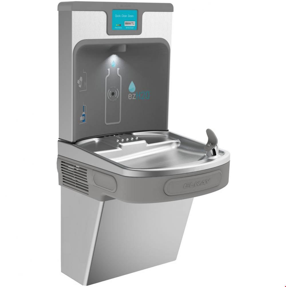 Enhanced ezH2O Bottle Filling Station and Single ADA Cooler, Filtered Refrigerated Stainless