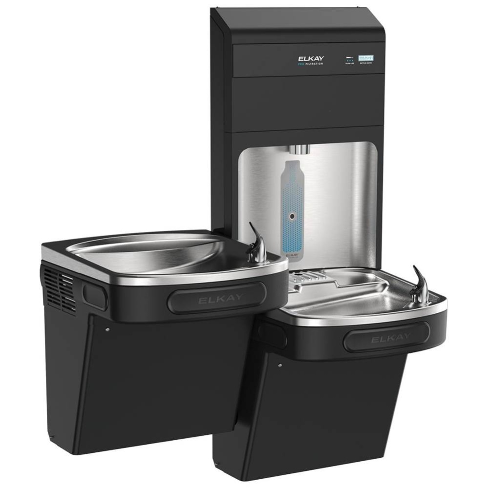 Pro Filtration Bottle Filling Station & Bi-Level ADA Cooler Refrigerated Ultra-Capacity Lead R