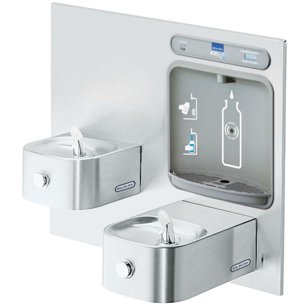 ezH2O Bottle Filling Station with Integral Soft Sides Fountain, Filtered Non-Refrigerated Stainles