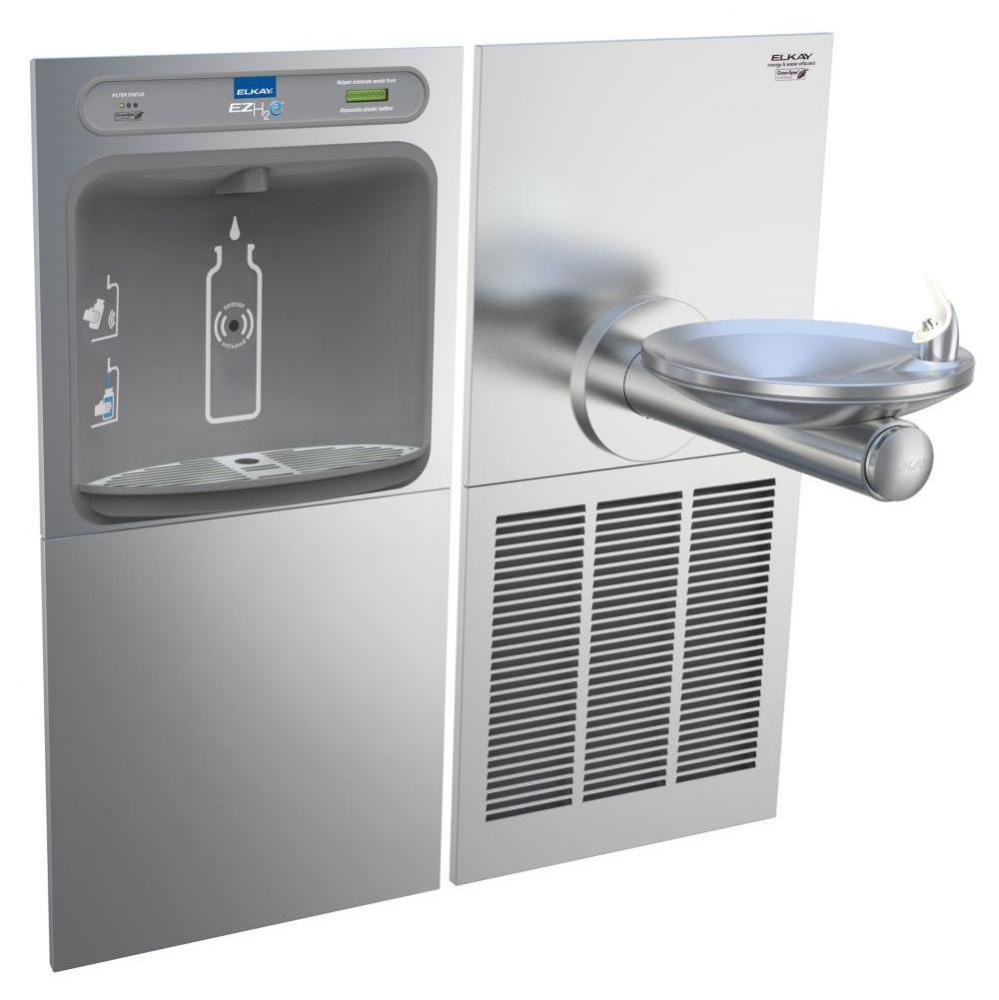 ezH2O Bottle Filling Station and SwirlFlo Single Fountain, High Efficiency Filtered Refrigerated S
