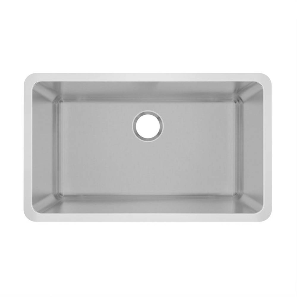 Stainless Steel 30'' x 18'' x 9'' Undermount Single Bowl Brushed Sat