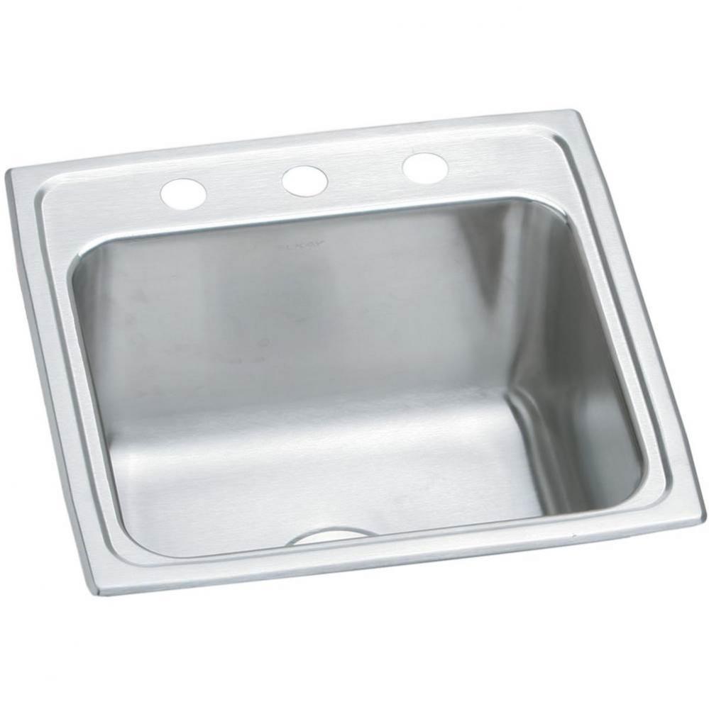 Pursuit Stainless Steel 19-1/2'' x 19'' x 10-3/16'', 2-Hole Single B