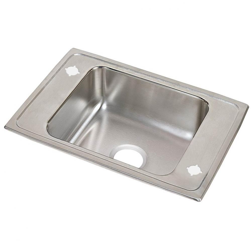 Celebrity Stainless Steel 25'' x 17'' x 5-1/2'', 4-Hole Single Bowl