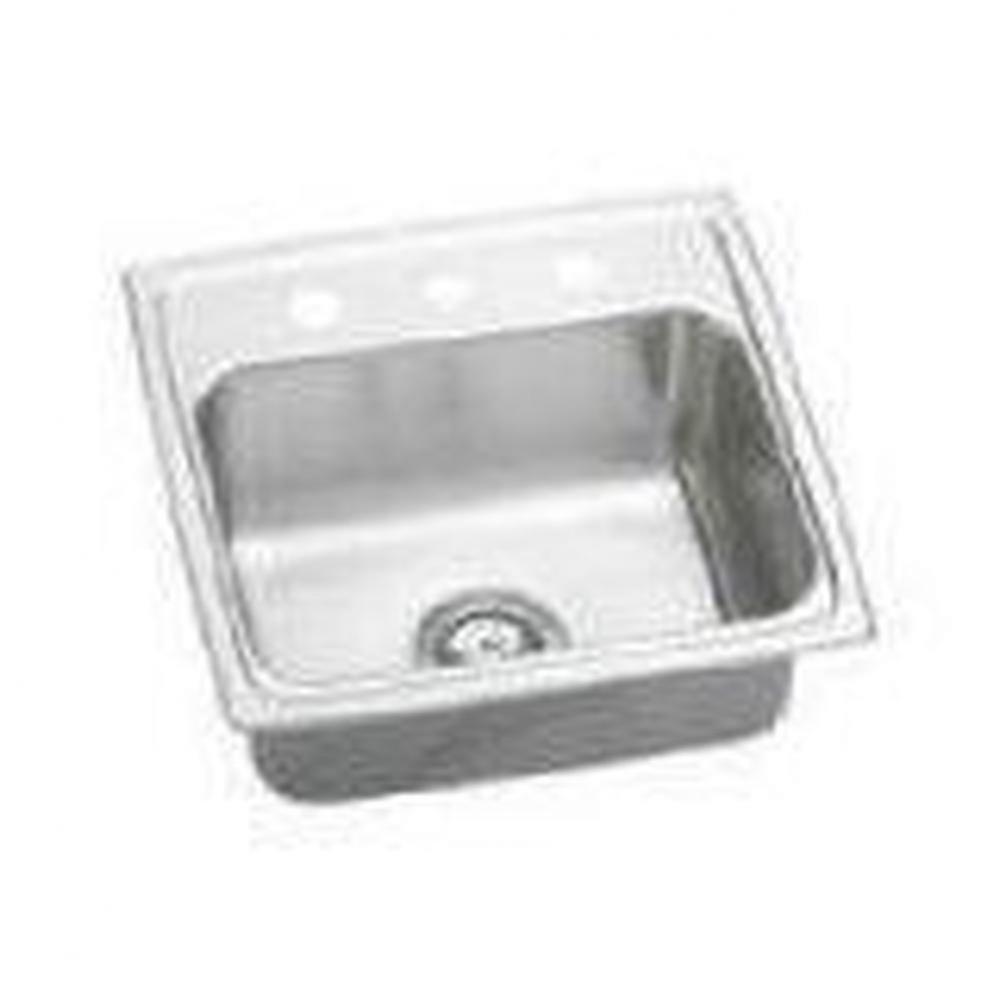 20 Gauge 19.5'' X 19'' X 5.5'' Single Bowl Sink