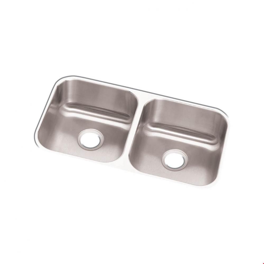 Dayton Stainless Steel 31-3/4'' x 18-1/4'' x 9'', Equal Double Bowl