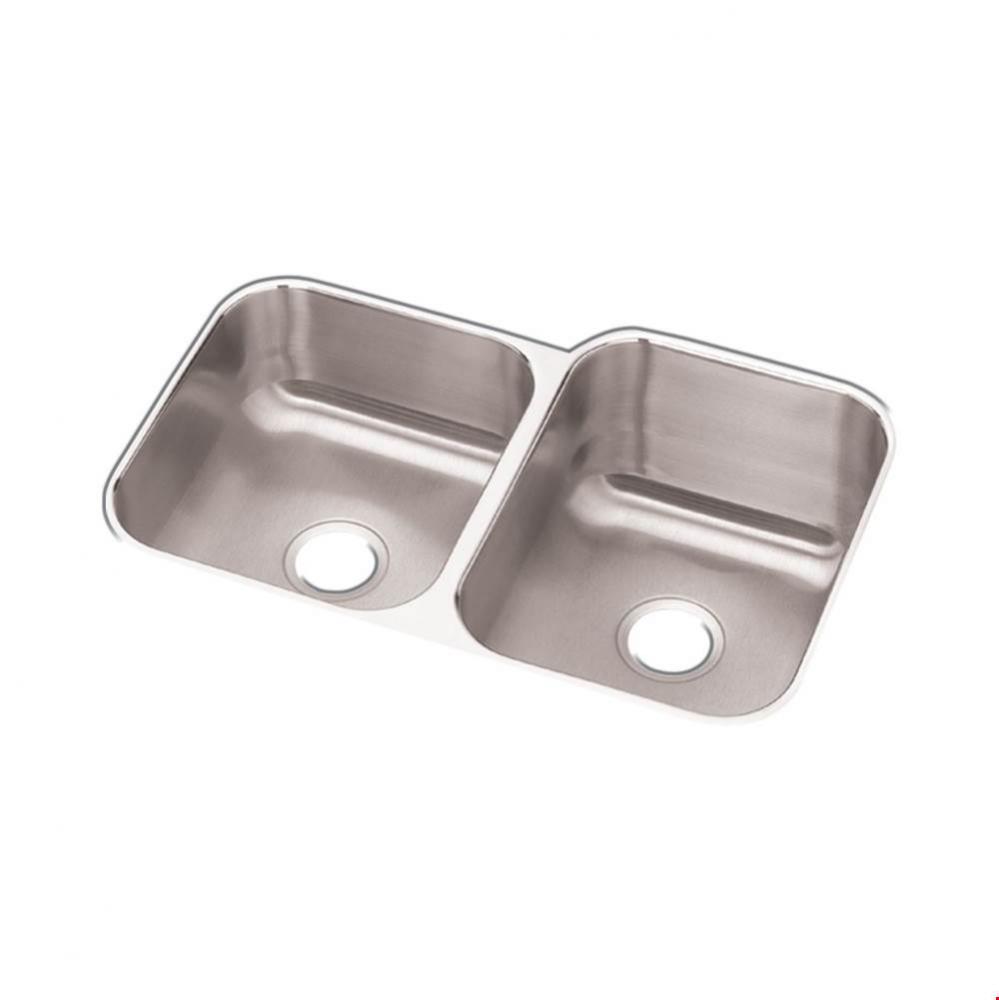 Dayton Stainless Steel 31-3/4'' x 20-1/2'' x 10'', 40/60 Double Bowl