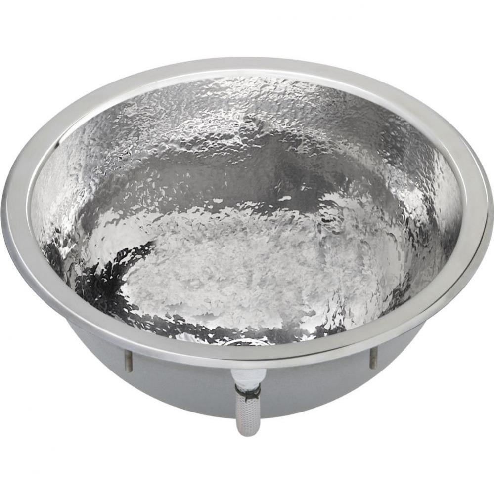 Stainless Steel 16-3/8'' x 16-3/8'' x 7'', Single Bowl Dual Mount Ba