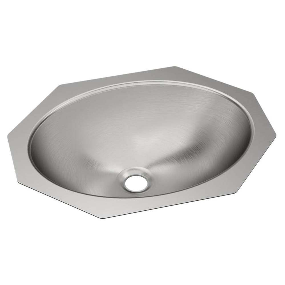 Stainless Steel 20'' x 15'' x 6'' Single Bowl Undermount Lavatory Si