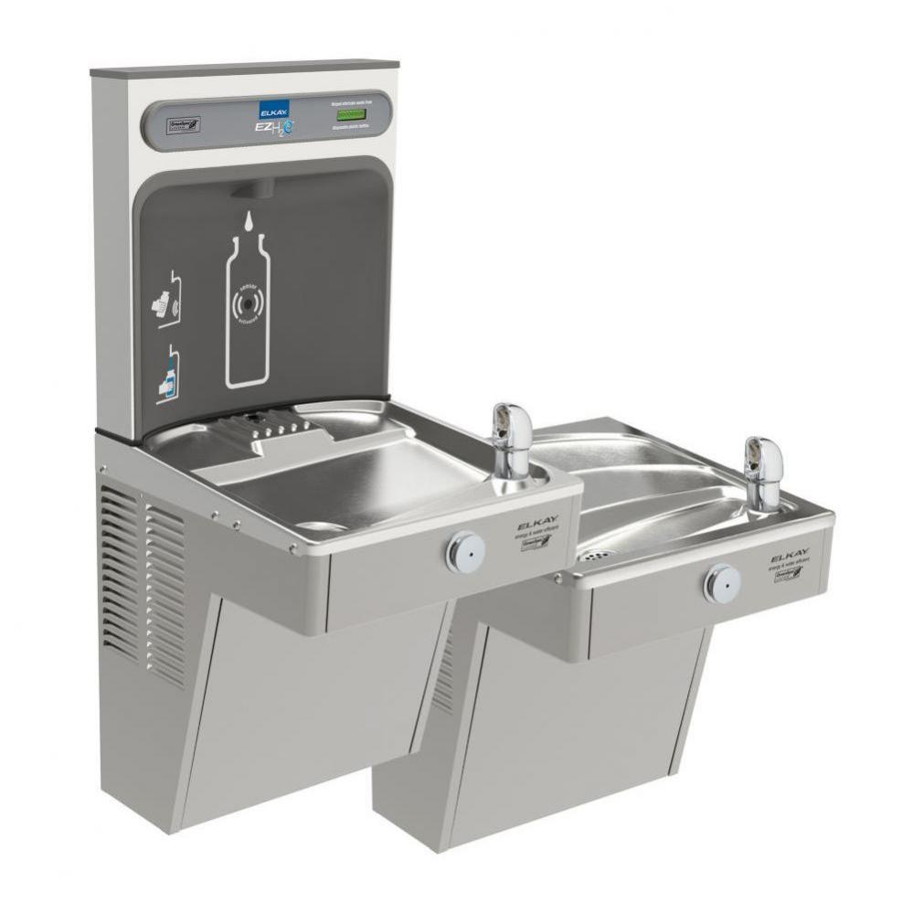 ezH2O Bottle Filling Station, and Bi-Level High Efficiency Vandal-Resistant Cooler, Non-Filtered R