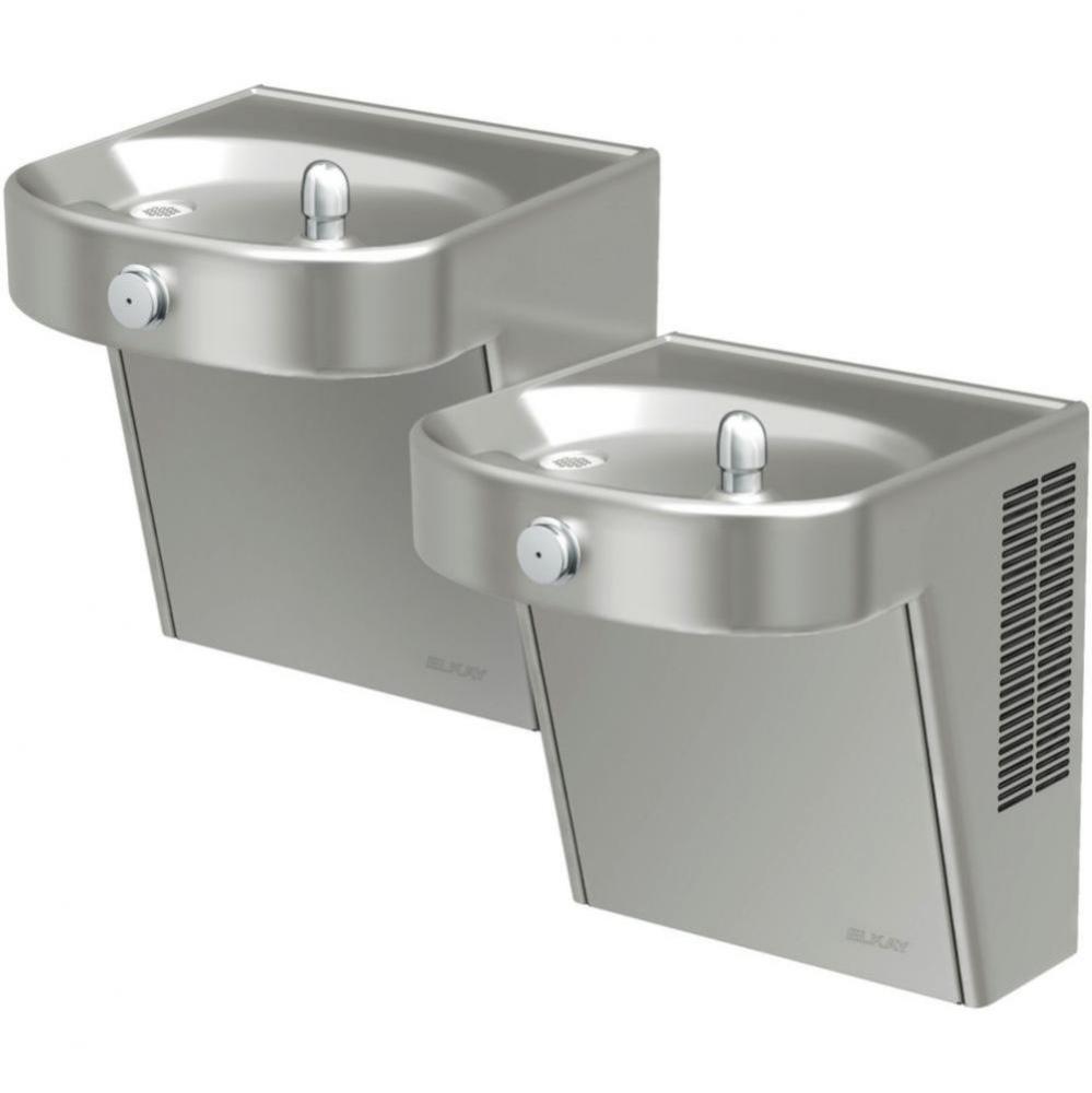 Cooler Wall Mount Bi-Level ADA Non-Filtered, Non-Refrigerated Stainless