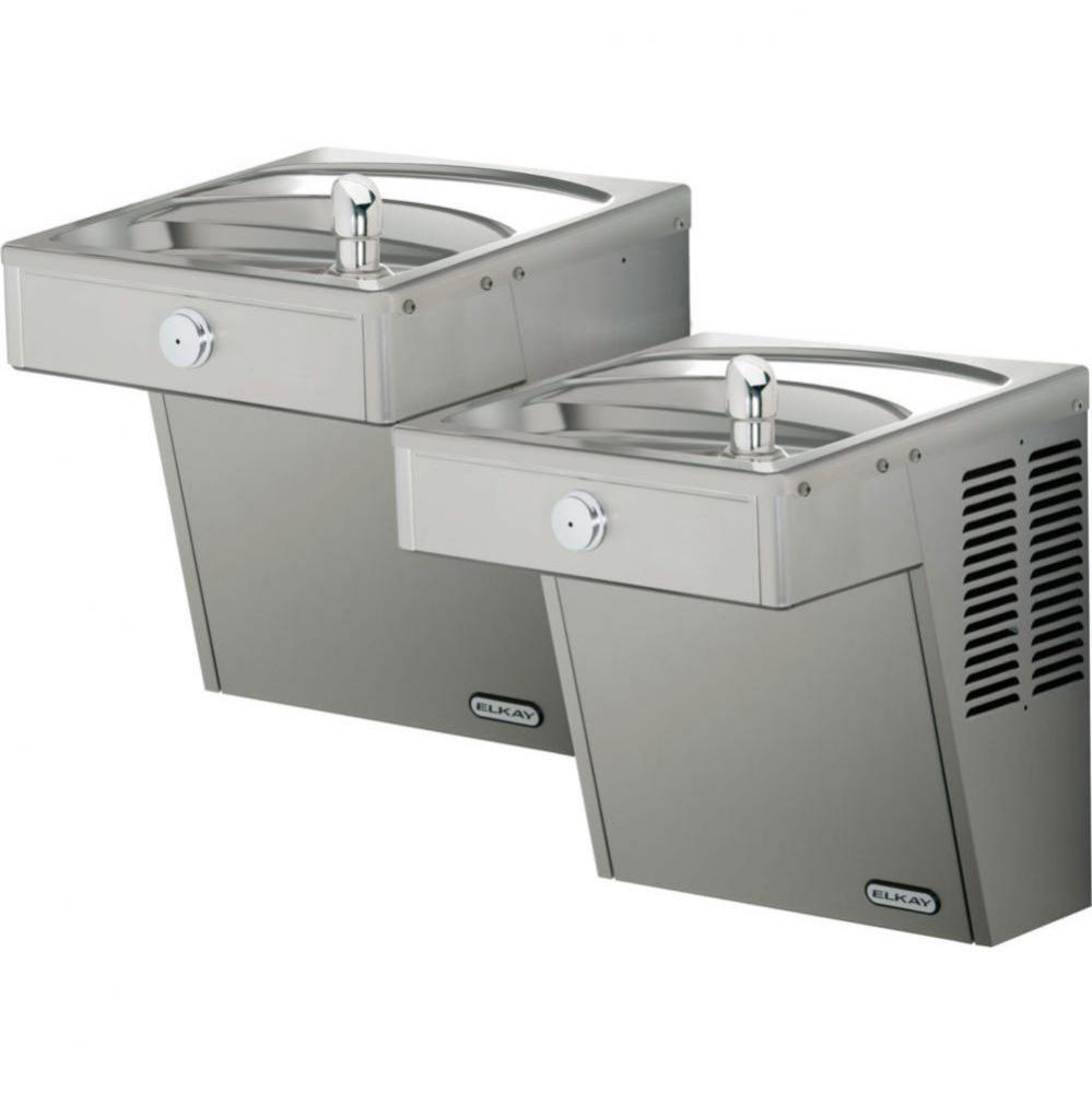 Cooler Wall Mount Bi-Level ADA Frost Resistant, Vandal-Resistant Non-Filtered Refrigerated Stainle