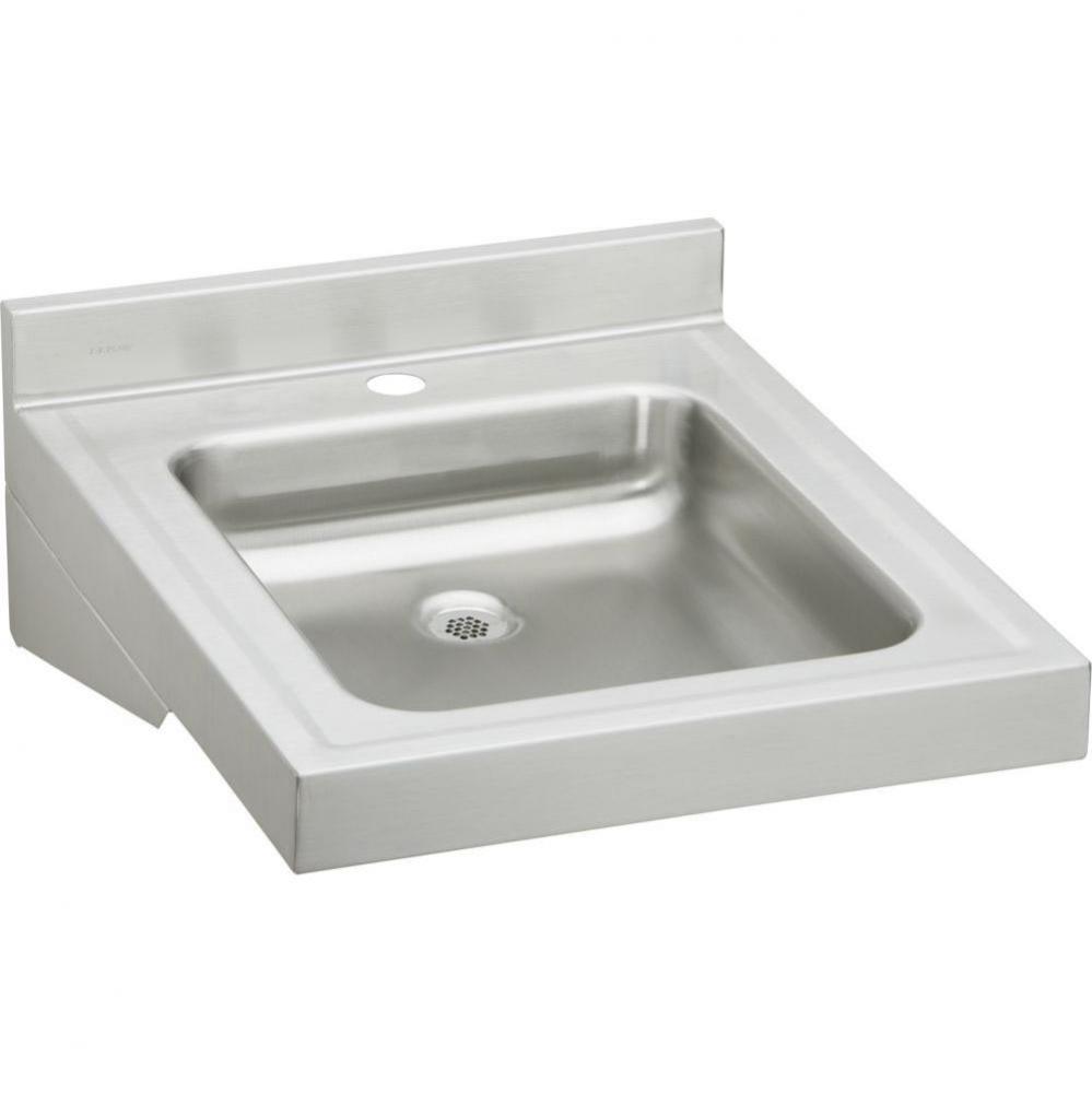 Sturdibilt Stainless Steel 19'' x 23'' x 4'', Wall Hung Single Bowl