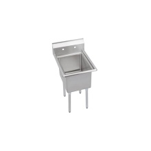 Elkay 14-1C18X24-0X - 1 Compartment Sink, 23X30 OA, 18X24 Bowl, 14 Deep, No DBs, SS Legs, 16 GA 300 Series SS, NSF