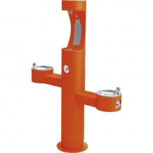 Elkay 4430BF1UFRKORN - Halsey Taylor Endura II Outdoor HydroBoost Bottle Filling Station, Tri-Level Pedestal Non-Filtered