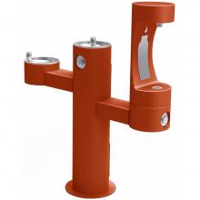 Elkay 4430BF1LFRKTER - Halsey Taylor Endura II Outdoor HydroBoost Bottle Filling Station, Tri-Lev Pedestal Non-Filtered N