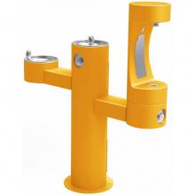 Elkay 4430BF1LFRKYLW - Halsey Taylor Endura II Outdoor HydroBoost Bottle Filling Station, Tri-Level Pedestal Non-Filtered