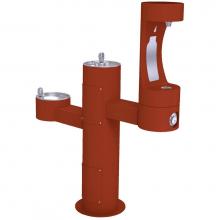 Elkay 4430BF1MFRKTER - Halsey Taylor Endura II Outdoor HydroBoost Bottle Filling Station, Tri-Lev Pedestal Non-Filtered N