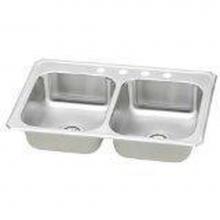 Elkay CR3321X - 20 Gauge 33'' X 21.25'' X 6.875'' Double Bowl Sink