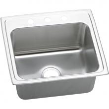 Elkay DLRQ2219103 - Lustertone Classic Stainless Steel 22'' x 19-1/2'' x 10-1/8'', 3-Hol