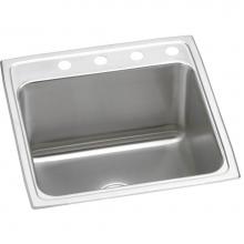 Elkay DLR2222124 - Lustertone Classic Stainless Steel 22'' x 22'' x 12-1/8'', 4-Hole Si