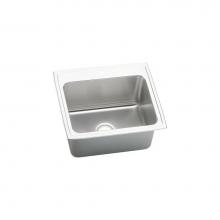 Elkay DLRQ2522101 - Lustertone Classic Stainless Steel 25'' x 22'' x 10-3/8'', 1-Hole Si