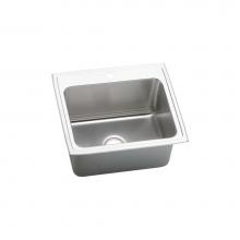 Elkay DLRQ2522122 - Lustertone Classic Stainless Steel 25'' x 22'' x 12-1/8'', 2-Hole Si