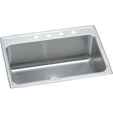 Elkay DLR312210PD4 - Lustertone Classic Stainless Steel 31'' x 22'' x 10-1/8'', 4-Hole Si